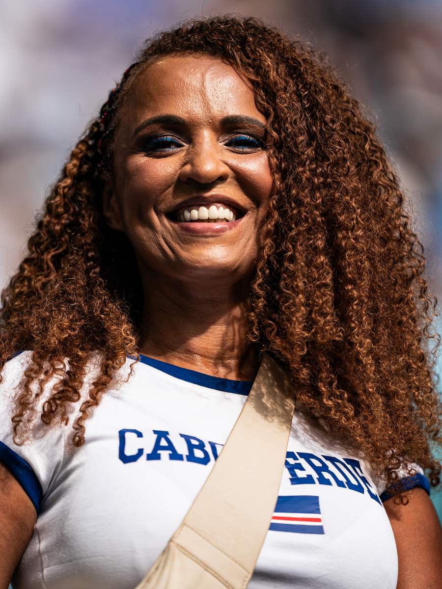 Tifosa di Capo Verde sorridente, Uruguay-Capo Verde, Mondiali 2026, Miami, 21 giugno 2026. Foto di Luca Taddeo